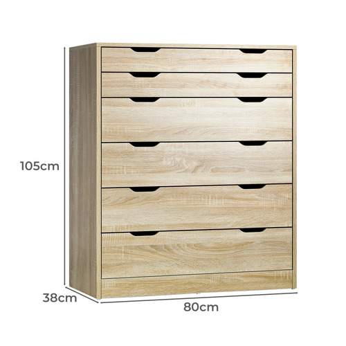Dianne 6 Drawer Tallboy