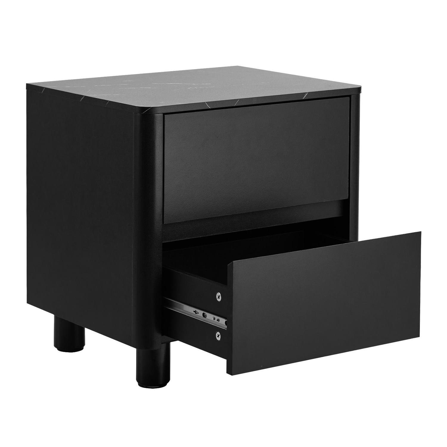 Coney Faux Marble Bedside Table
