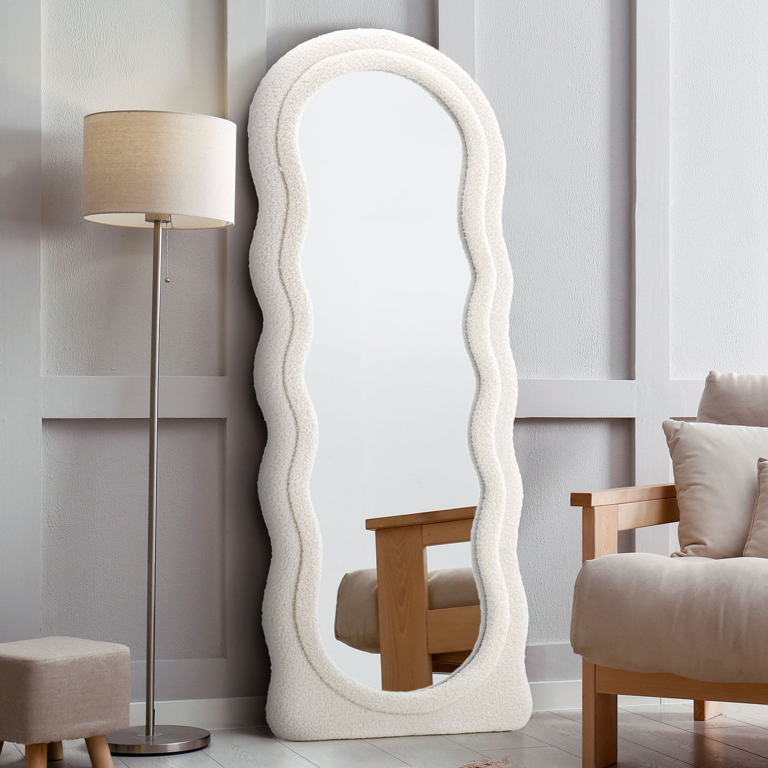 Verity Boucle Full Length Mirror