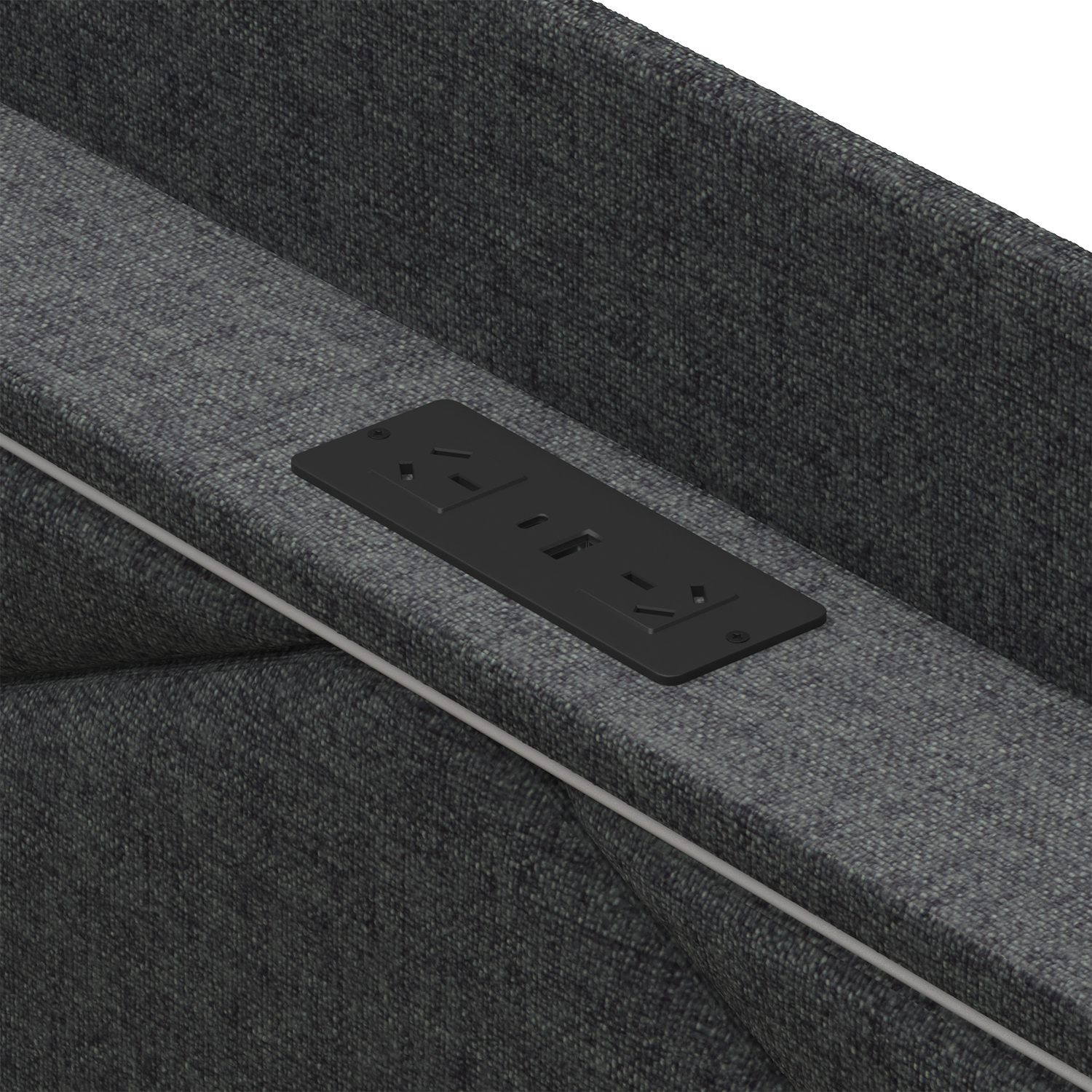 Nova Upholstered Bed with LED & Drawers