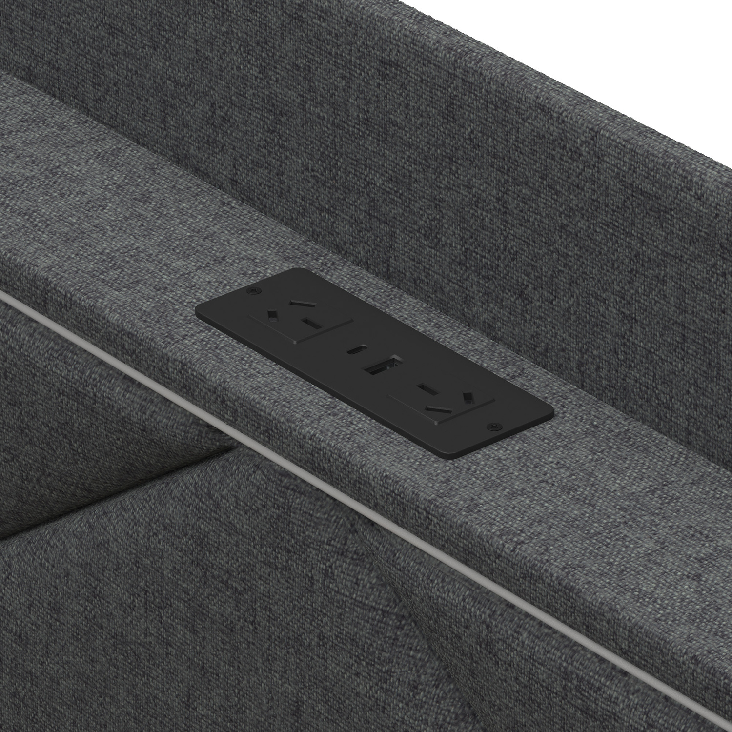 Nova Upholstered Bed with LED & Drawers