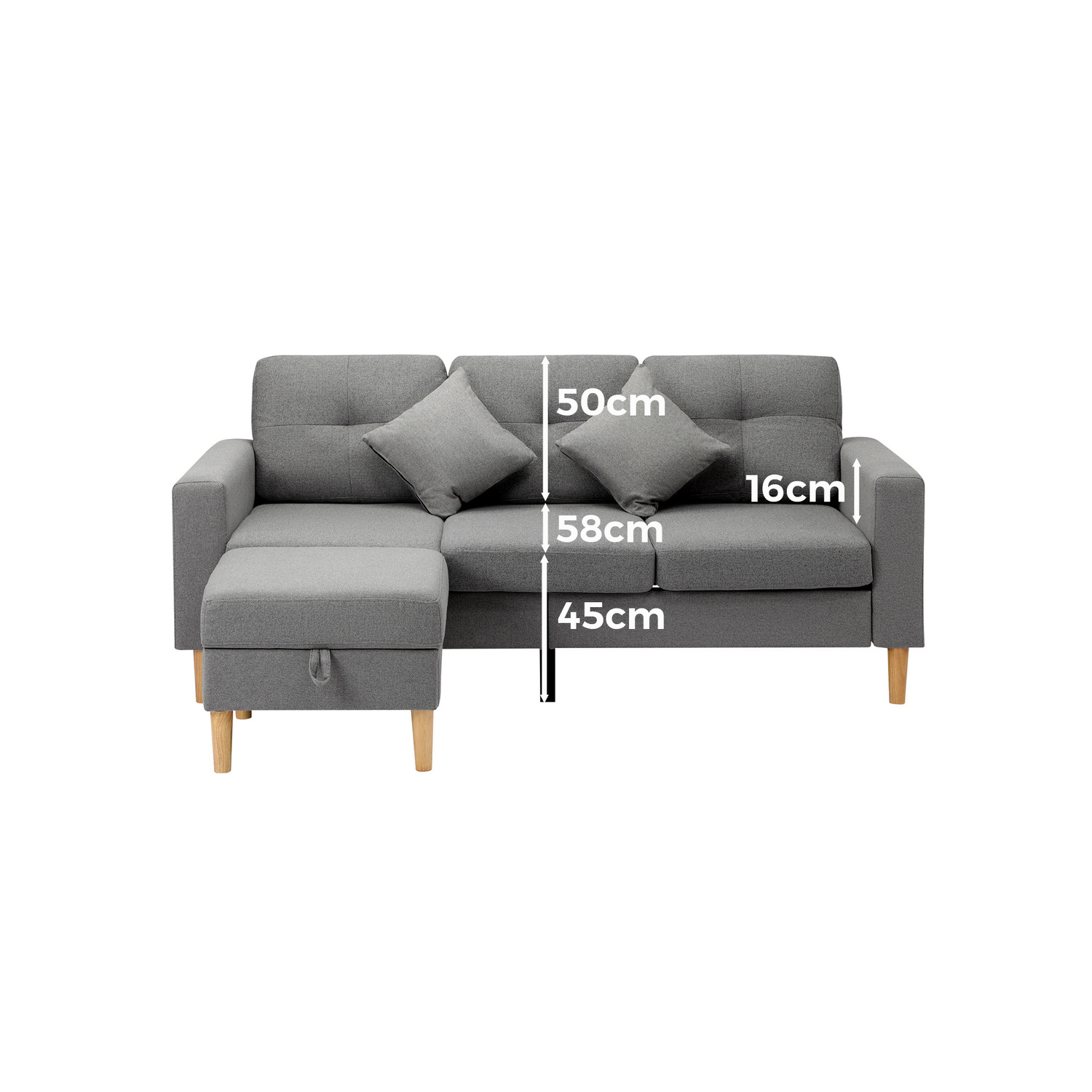 Alinur 3 Seater Sofa & Ottoman Set