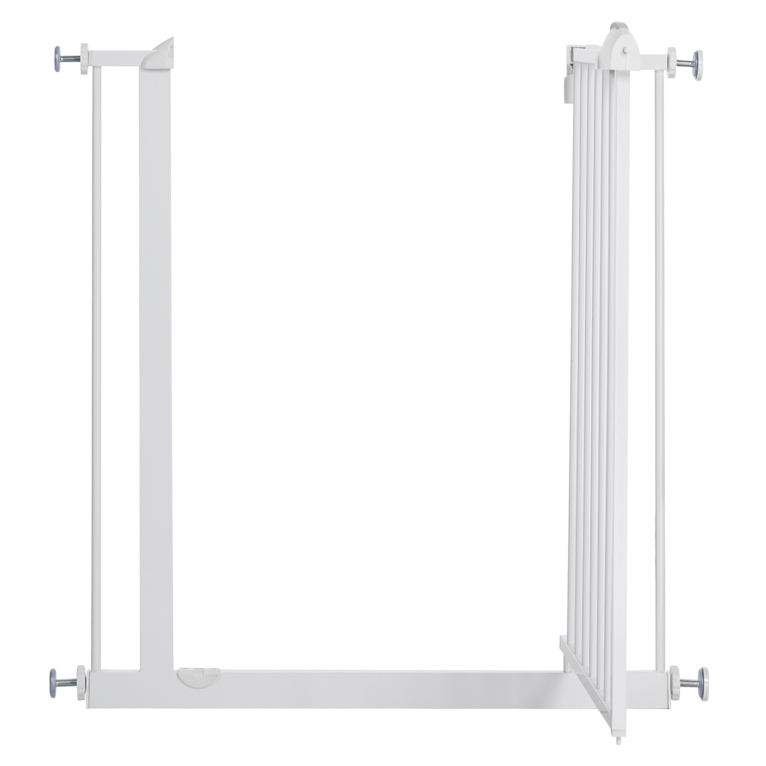 White Hugo Retractable Fence Pet Gate