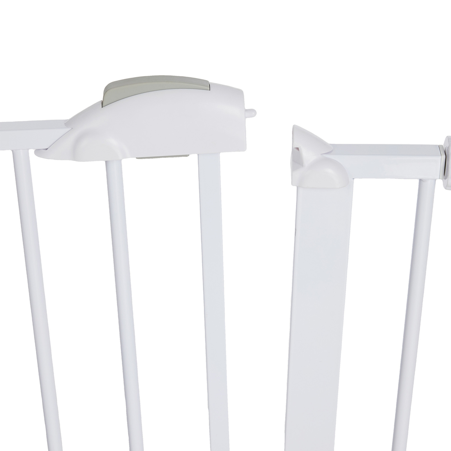 White Hugo Retractable Fence Pet Gate