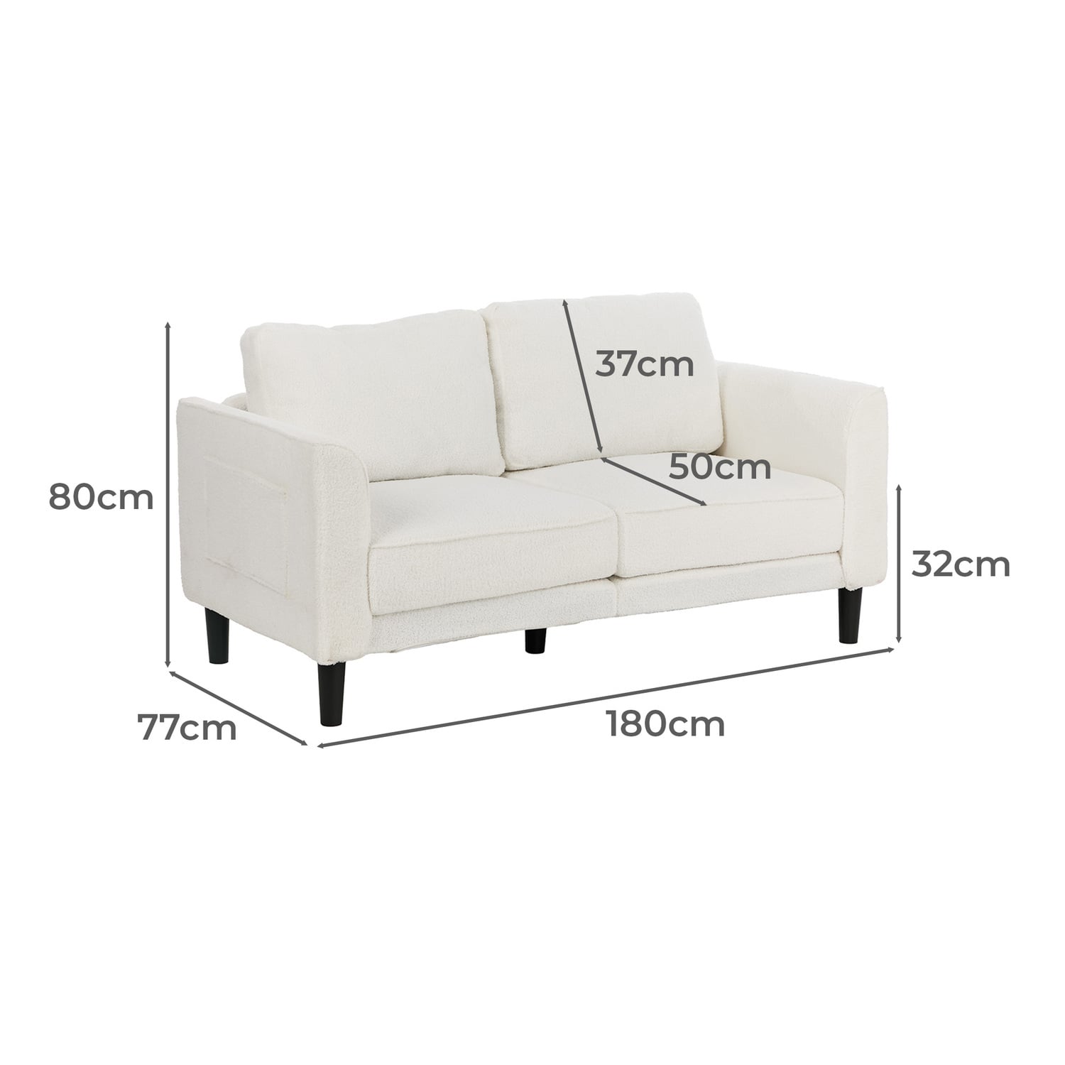 Guillaume 2 Seater Boucle Sofa