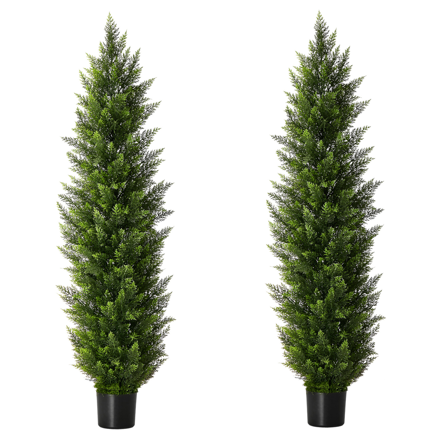 150cm Potted Faux Cedar Topiary Trees