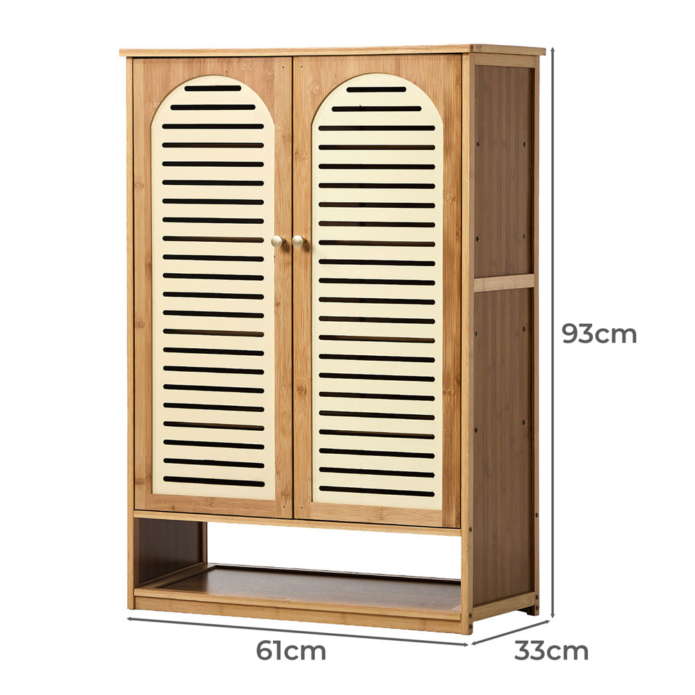 Vanya 2 Door Bamboo Shoe Cabinet
