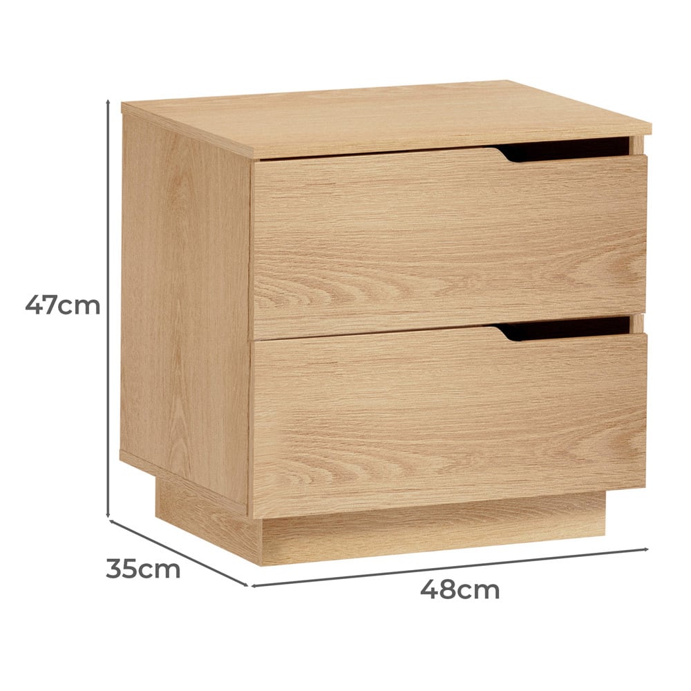 Halden 2 Drawer Bedside Table