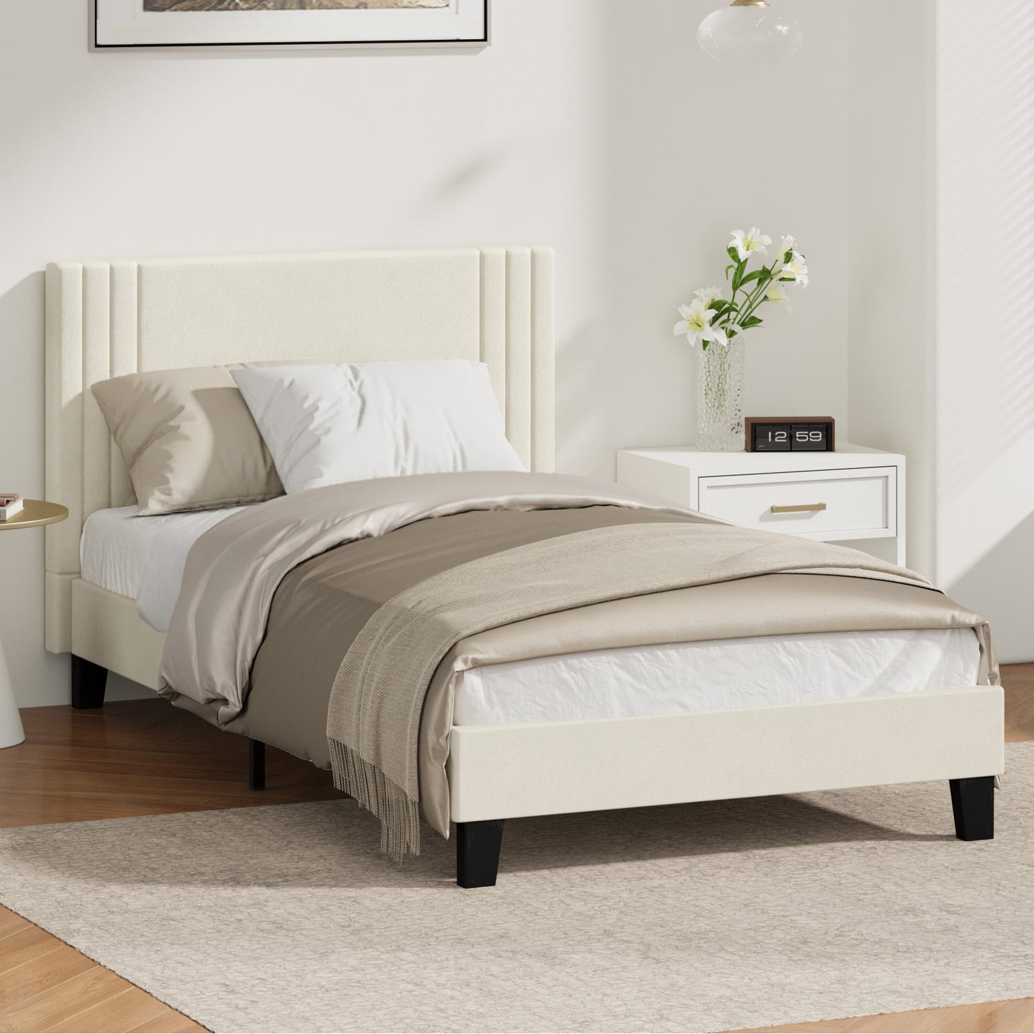 Anatol Velvet Platform Bed