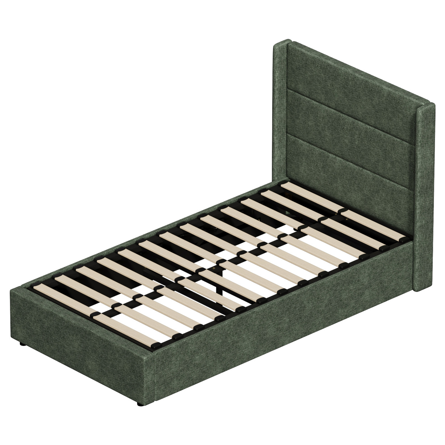 Ciaran Chenille Gas Lift Storage Bed
