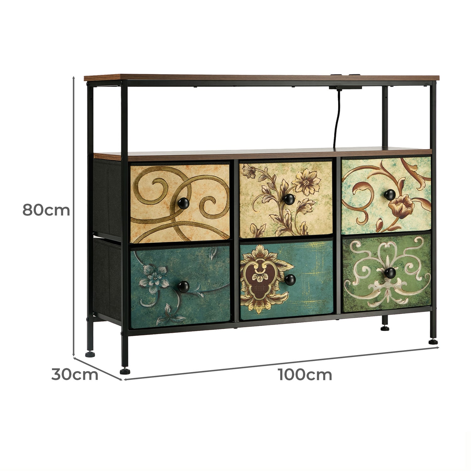 Vanderco 6 Drawer Chest with Charging Station