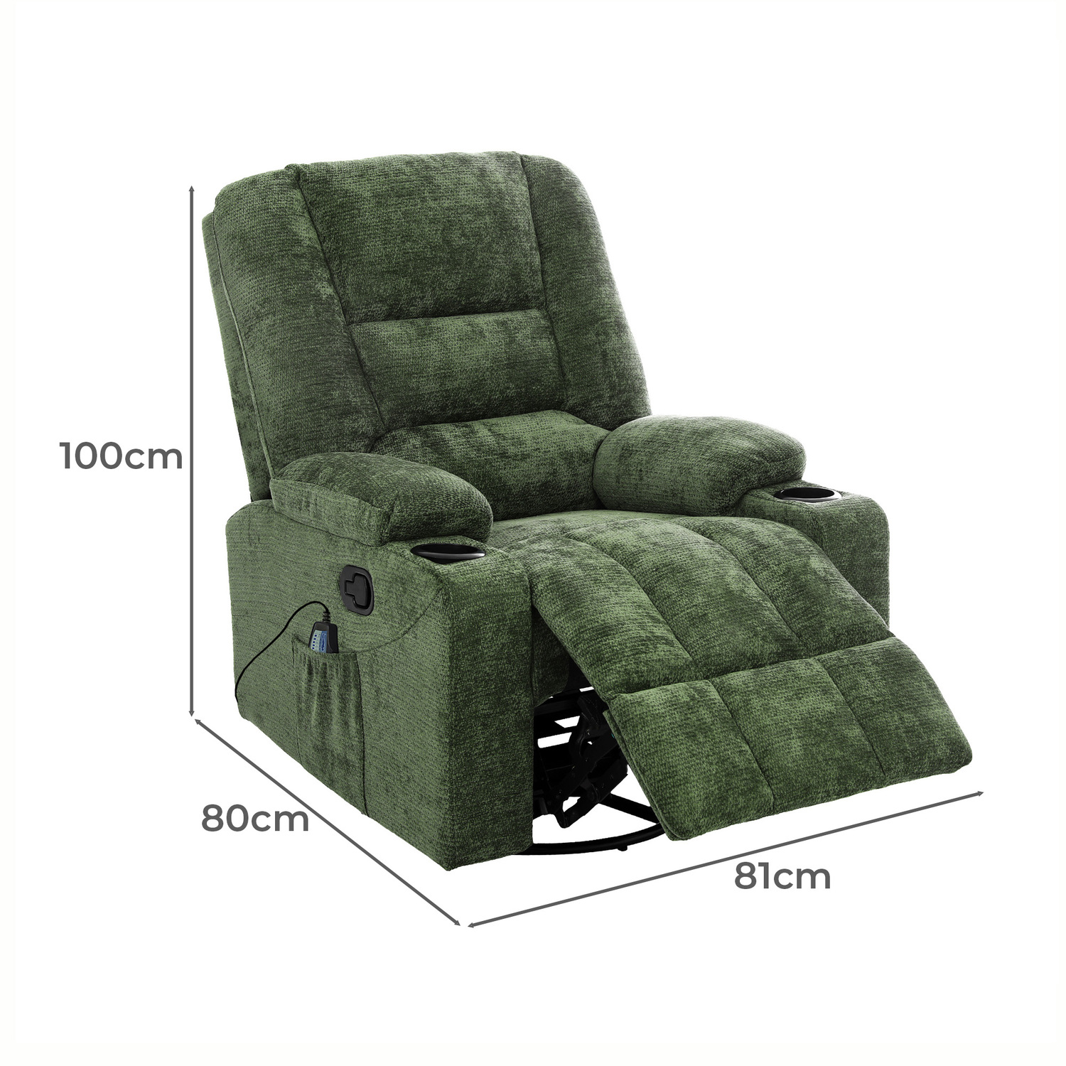 Linzie Electric Heated Massage Recliner Armchair