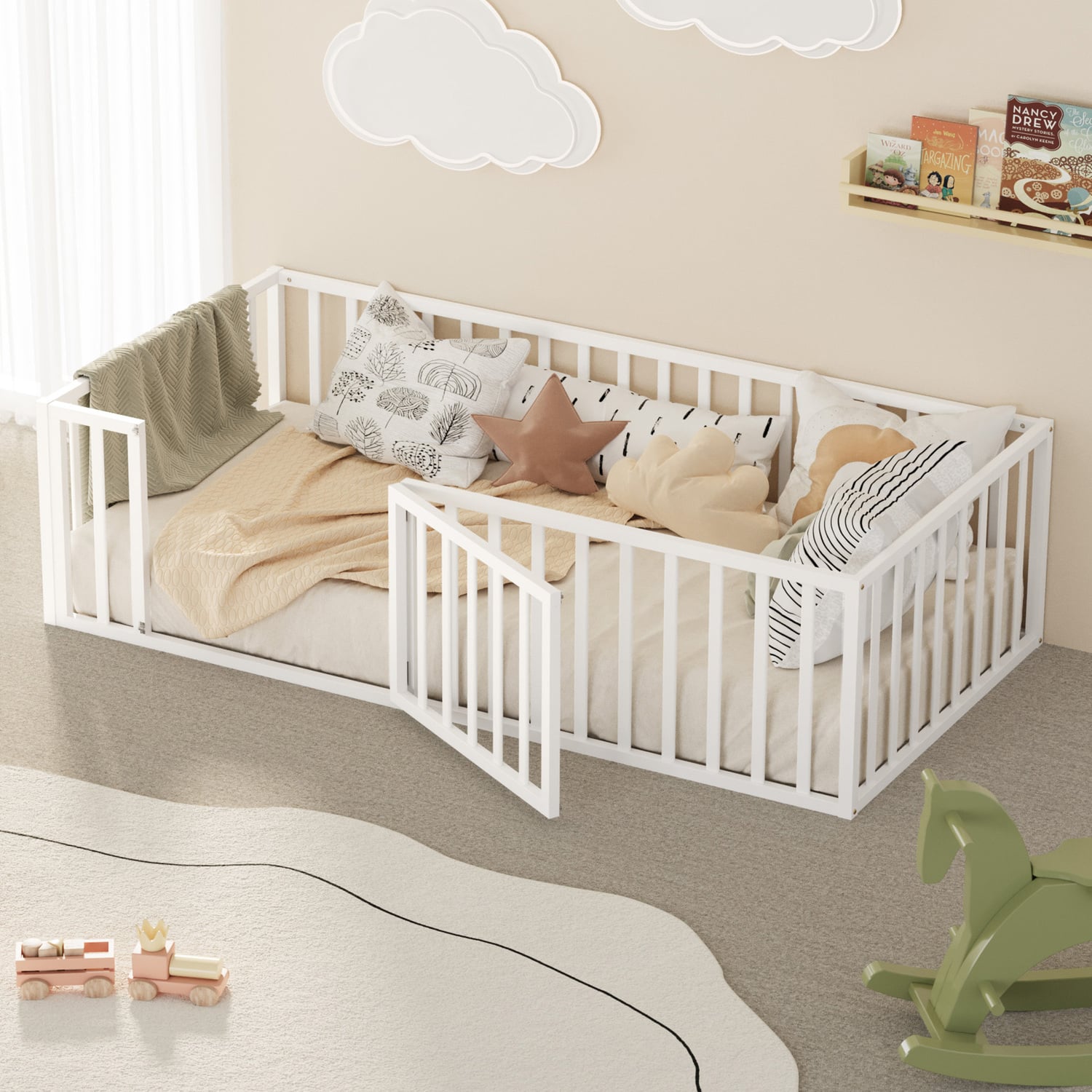 Corine Pine Wood Bed Frame