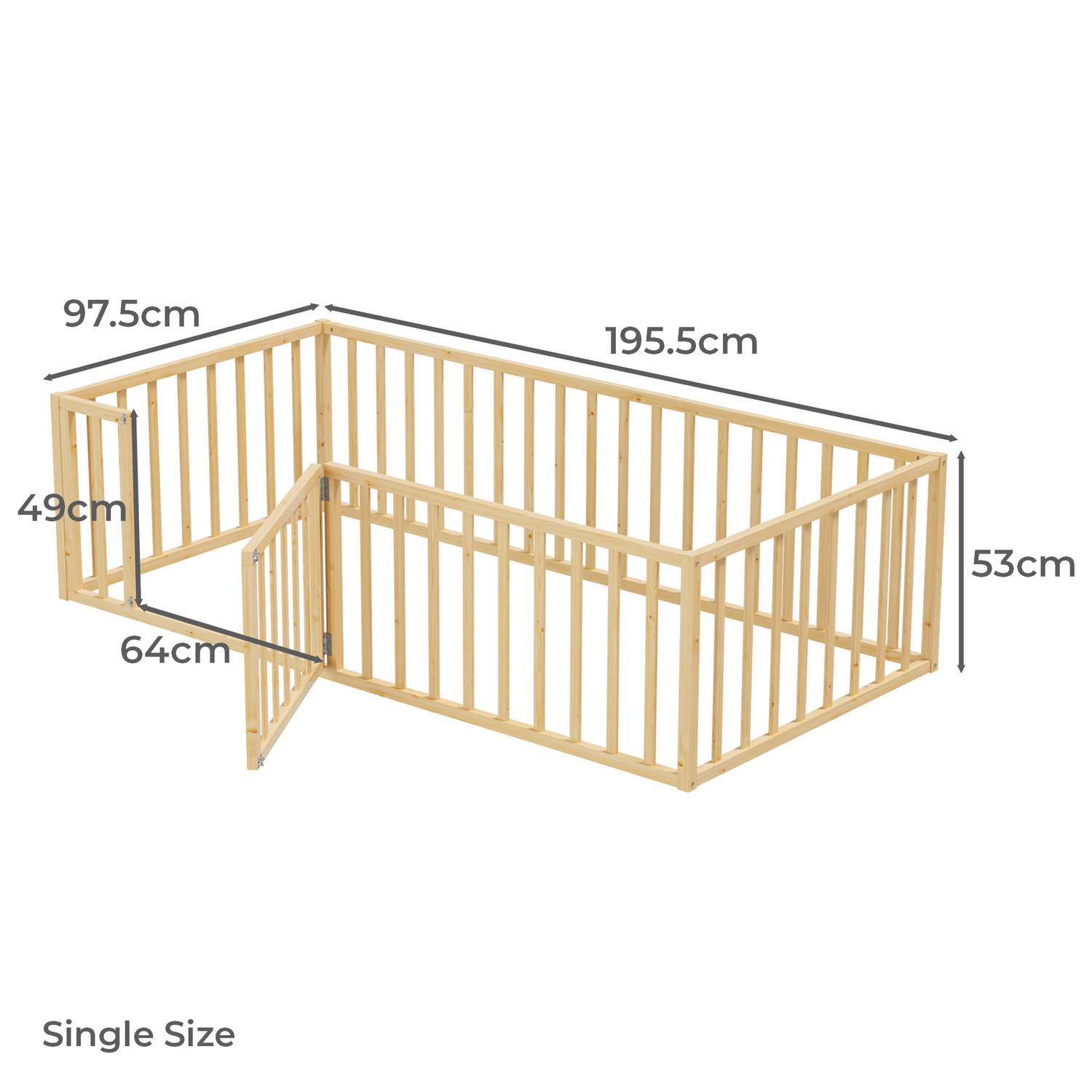 Corine Pine Wood Bed Frame