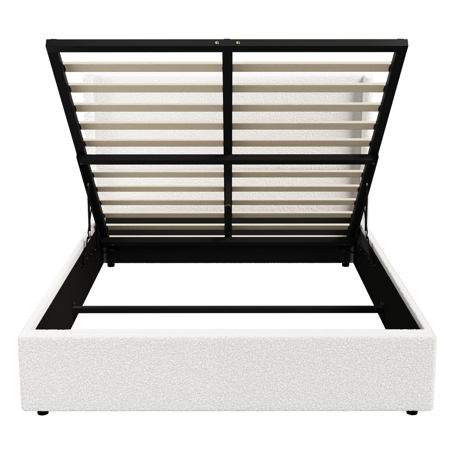 Ciaran Chenille Gas Lift Storage Bed Frame