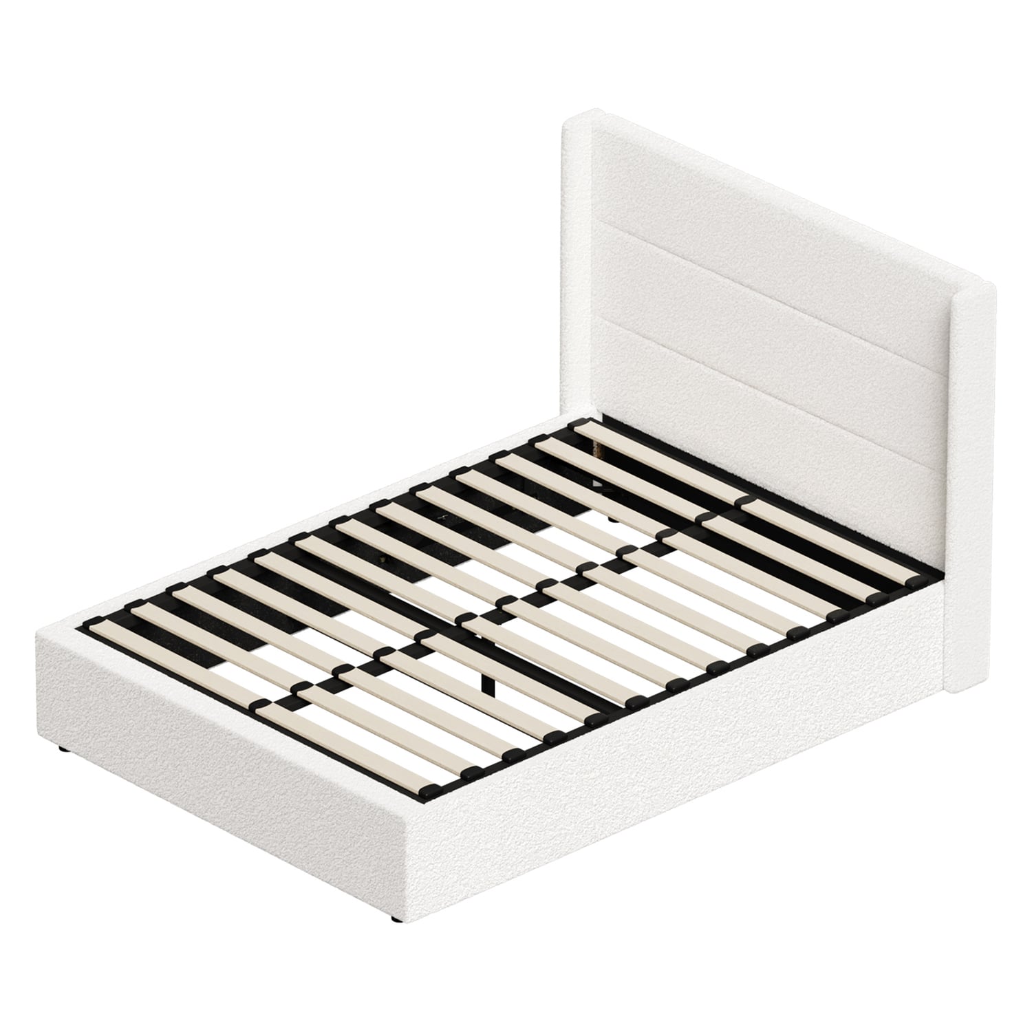 Ciaran Chenille Gas Lift Storage Bed Frame