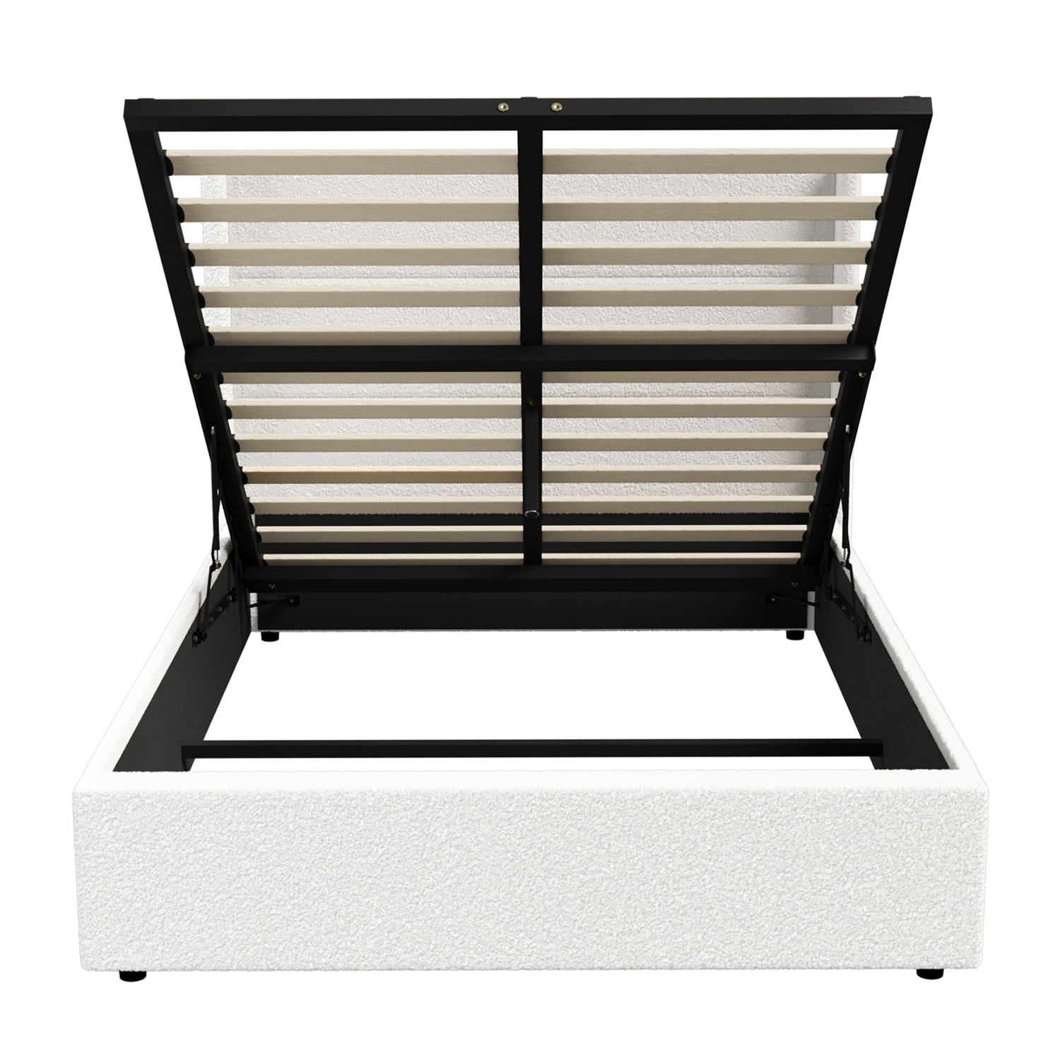 Ciaran Chenille Gas Lift Storage Bed Frame