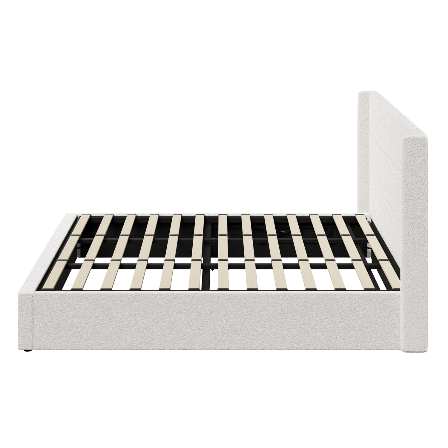 Ciaran Chenille Gas Lift Storage Bed Frame