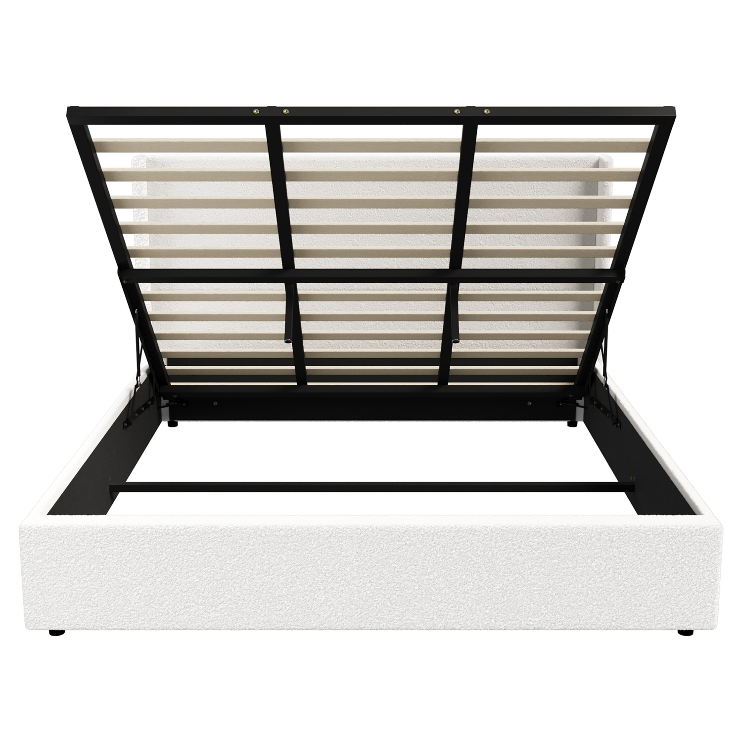 Ciaran Chenille Gas Lift Storage Bed Frame