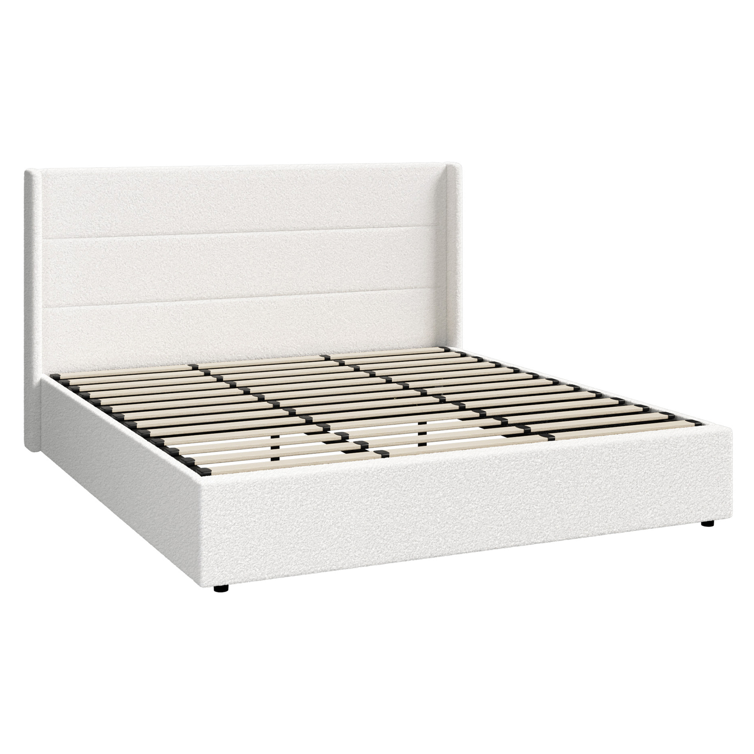 Ciaran Chenille Gas Lift Storage Bed Frame