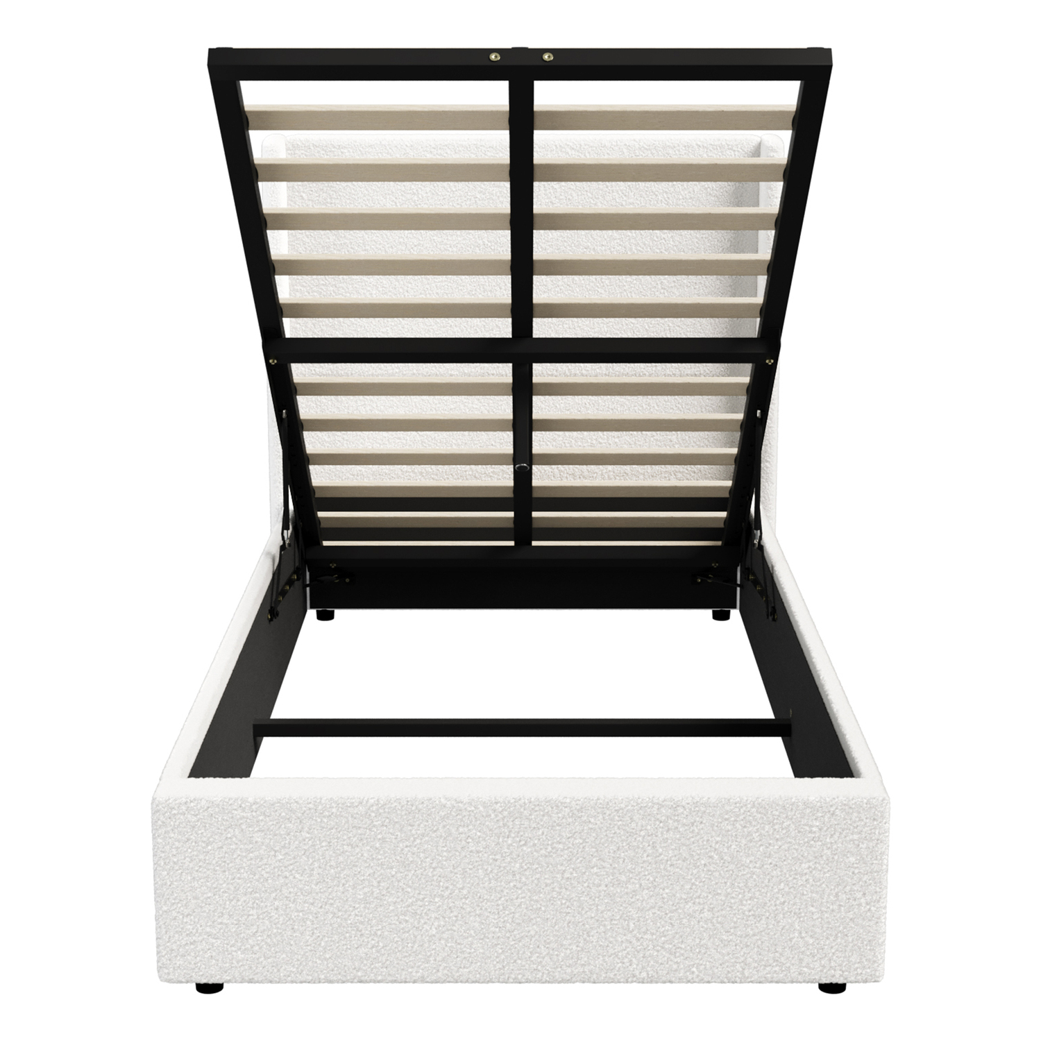 Ciaran Chenille Gas Lift Storage Bed Frame