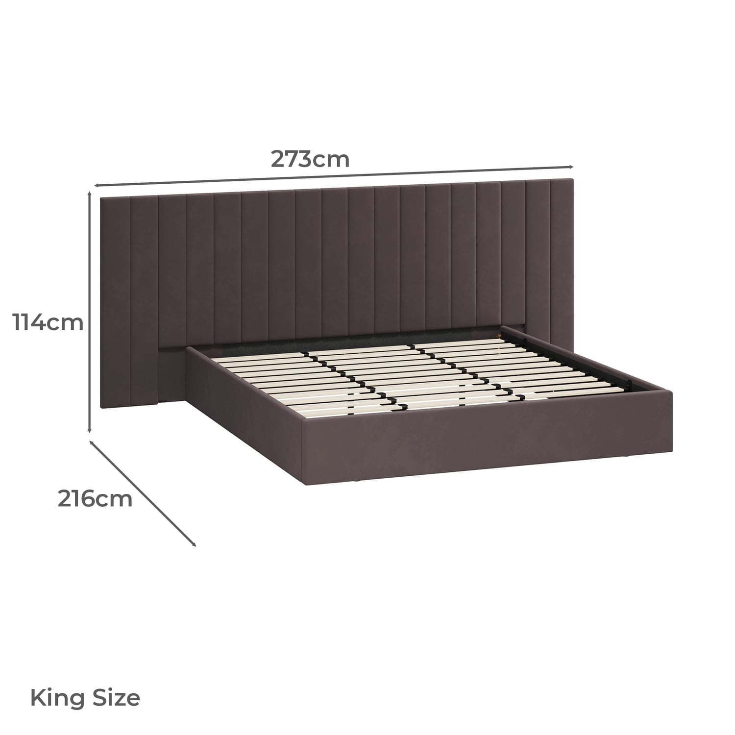 Henri Velvet Gas Lift Storage Bed Frame