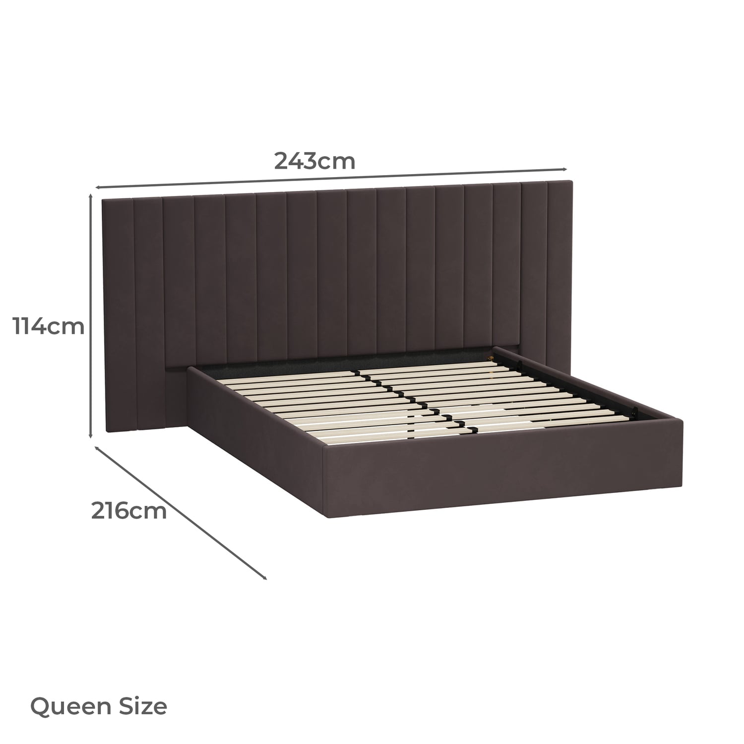 Henri Velvet Gas Lift Storage Bed Frame