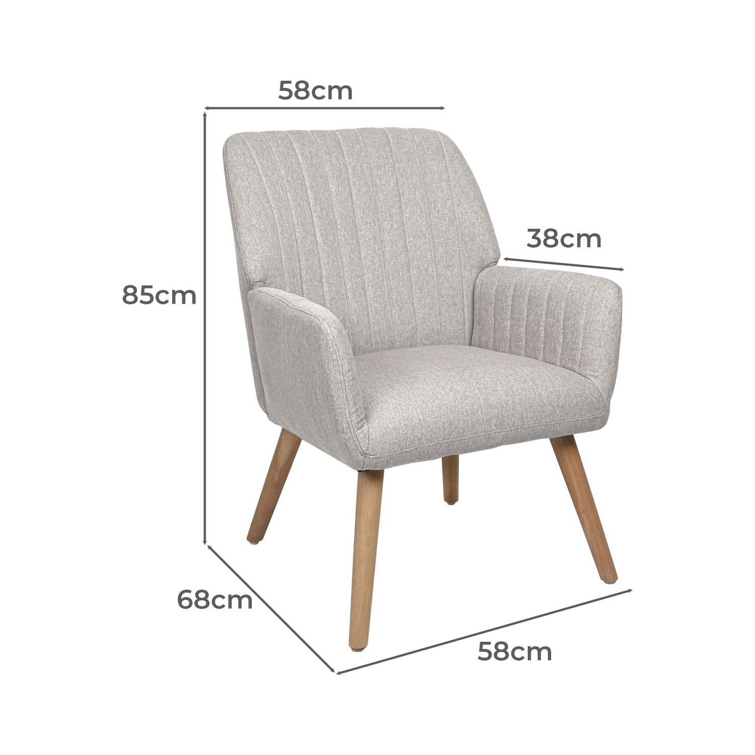 Elwine Rubberwood Armchair