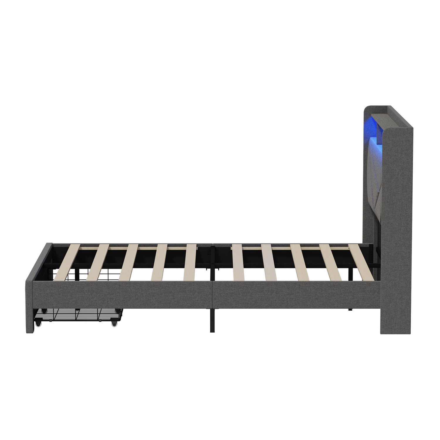 Sophia Bed Frame With Charging Station & Drawers