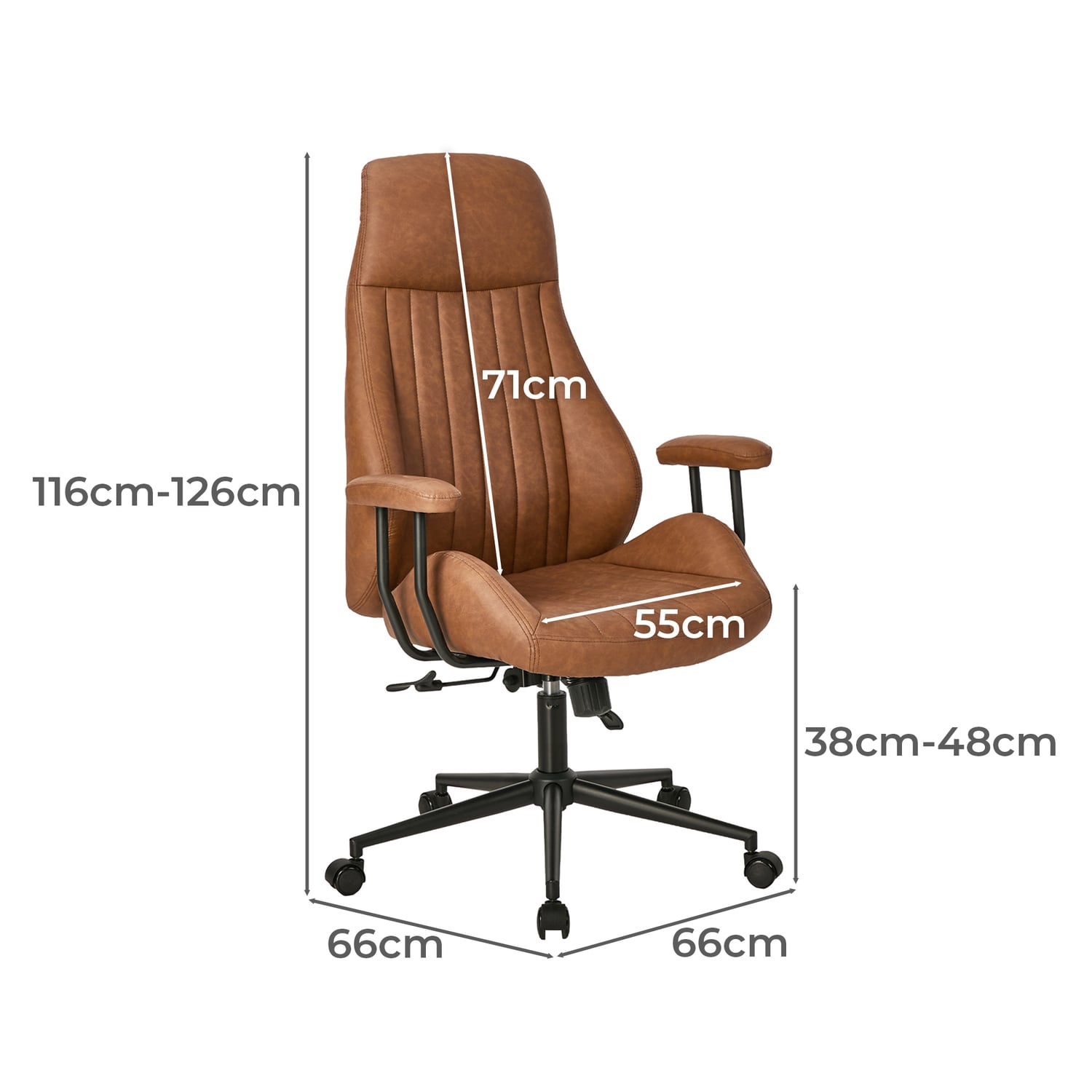 Lowell Faux Leather Office Chair