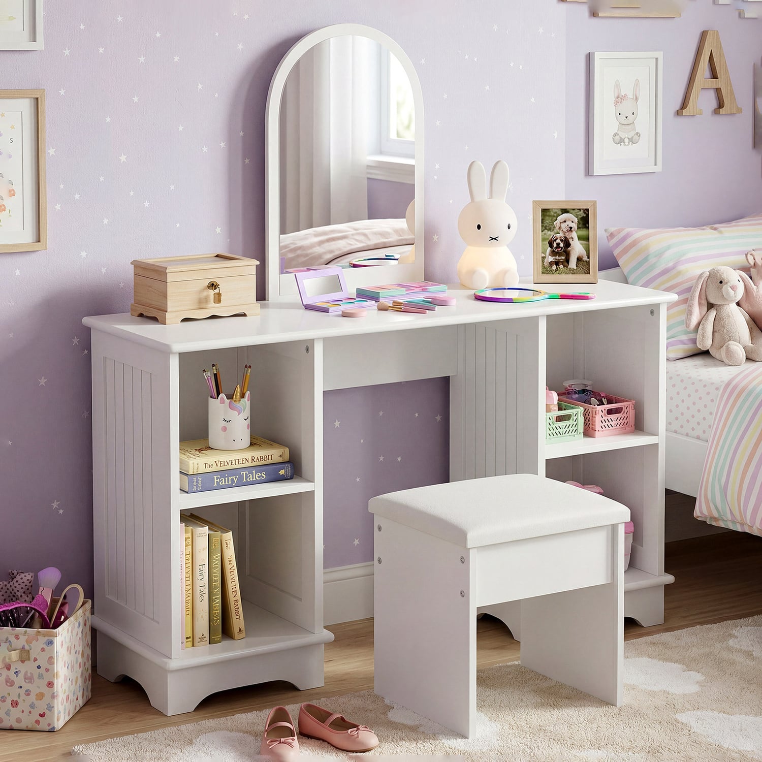 Milorie Dressing Table  & Stool Set