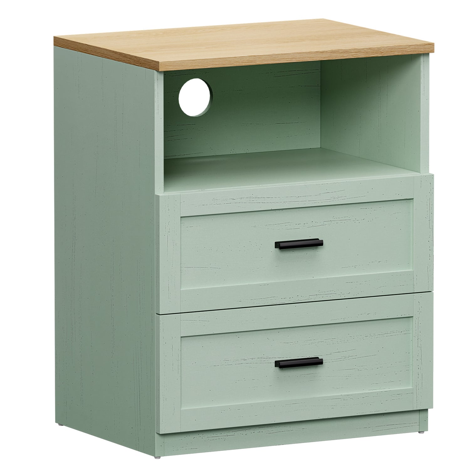 Avery 2 Drawer 1 Shelf Bedside Table