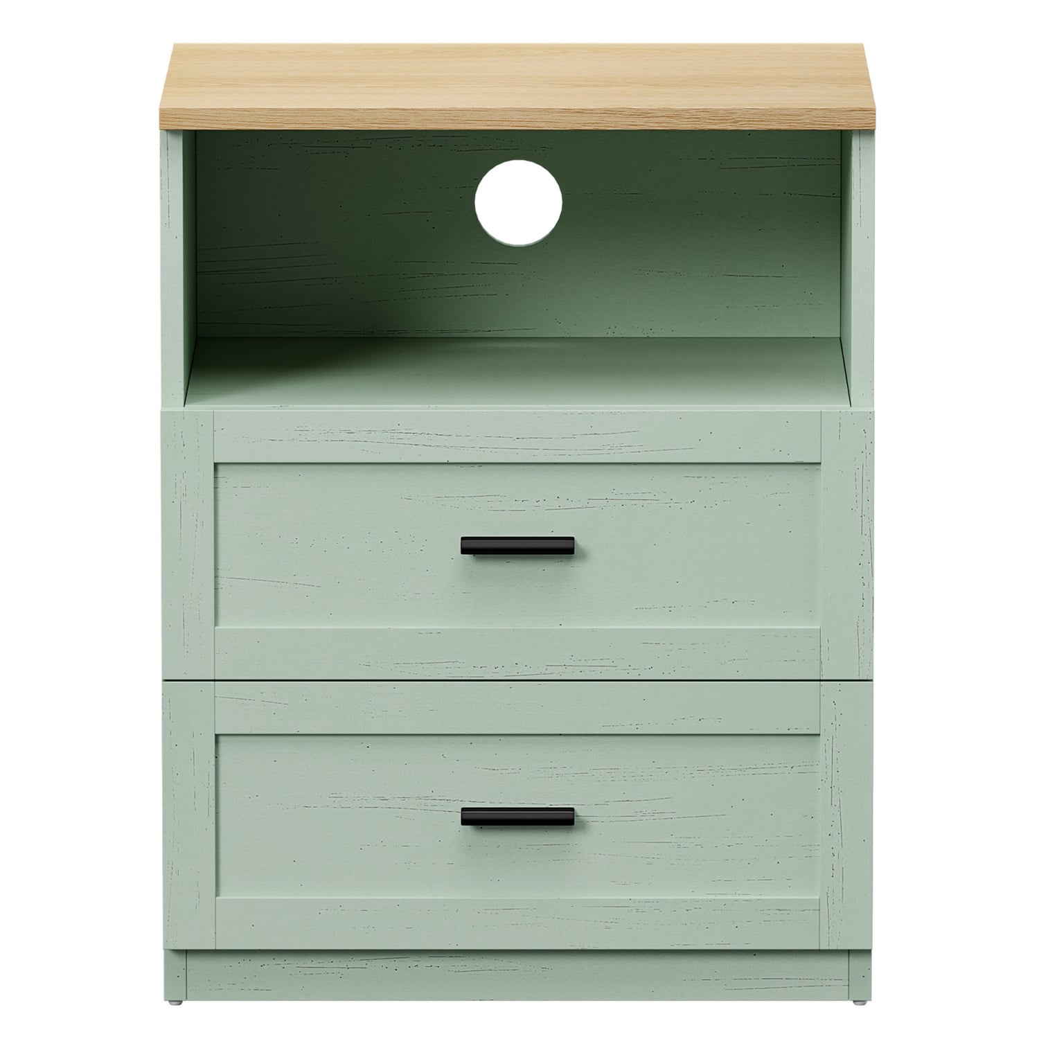 Avery 2 Drawer 1 Shelf Bedside Table