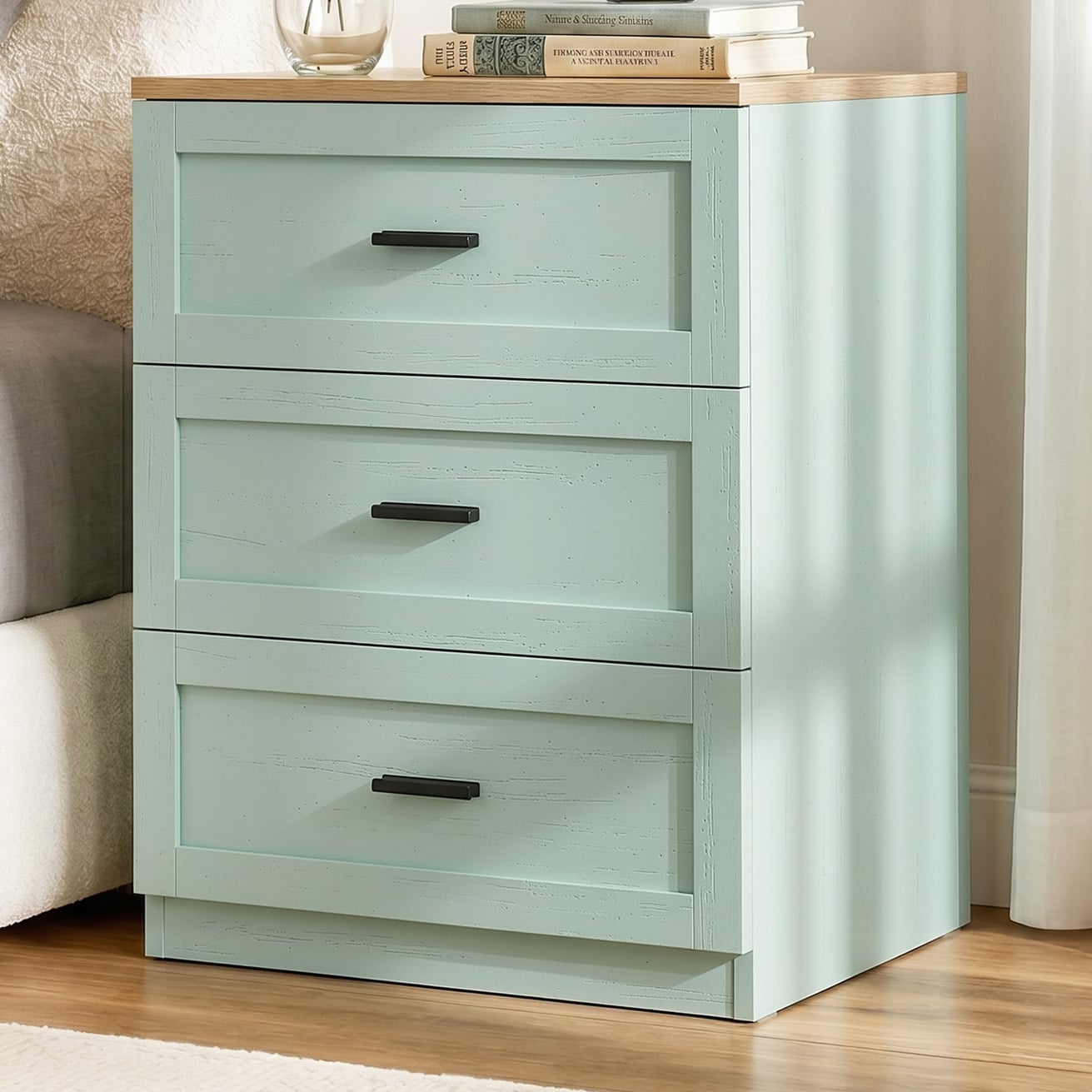 Avery 3 Drawer Bedside Table
