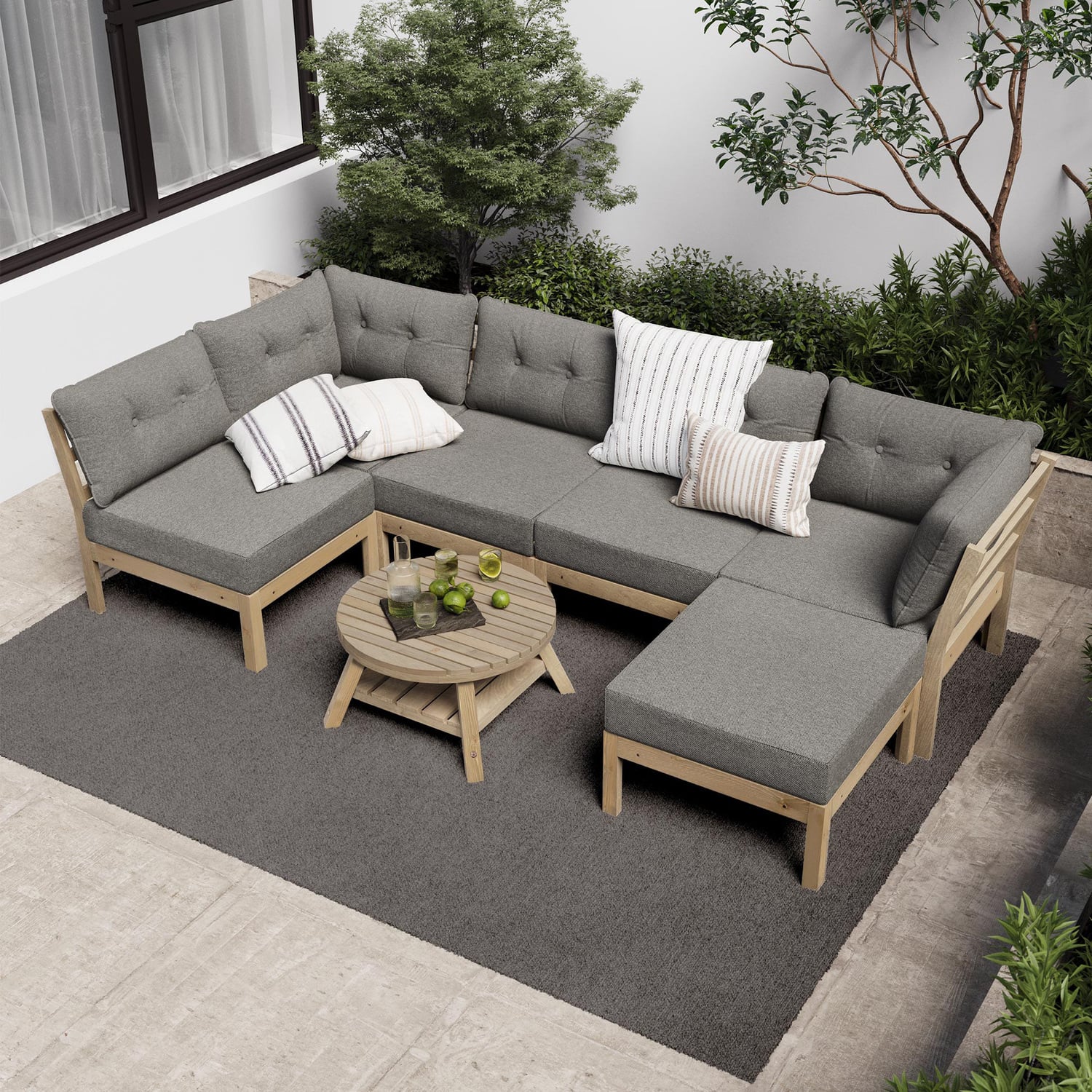 6 Seater Breanna Outdoor Lounge Set