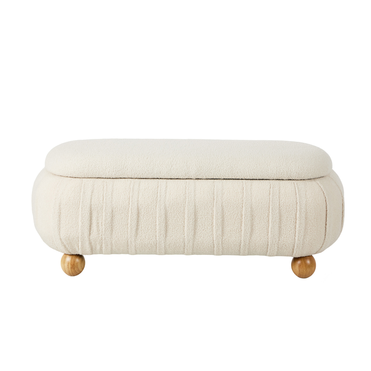 Hadrian Boucle Storage Ottoman Bench