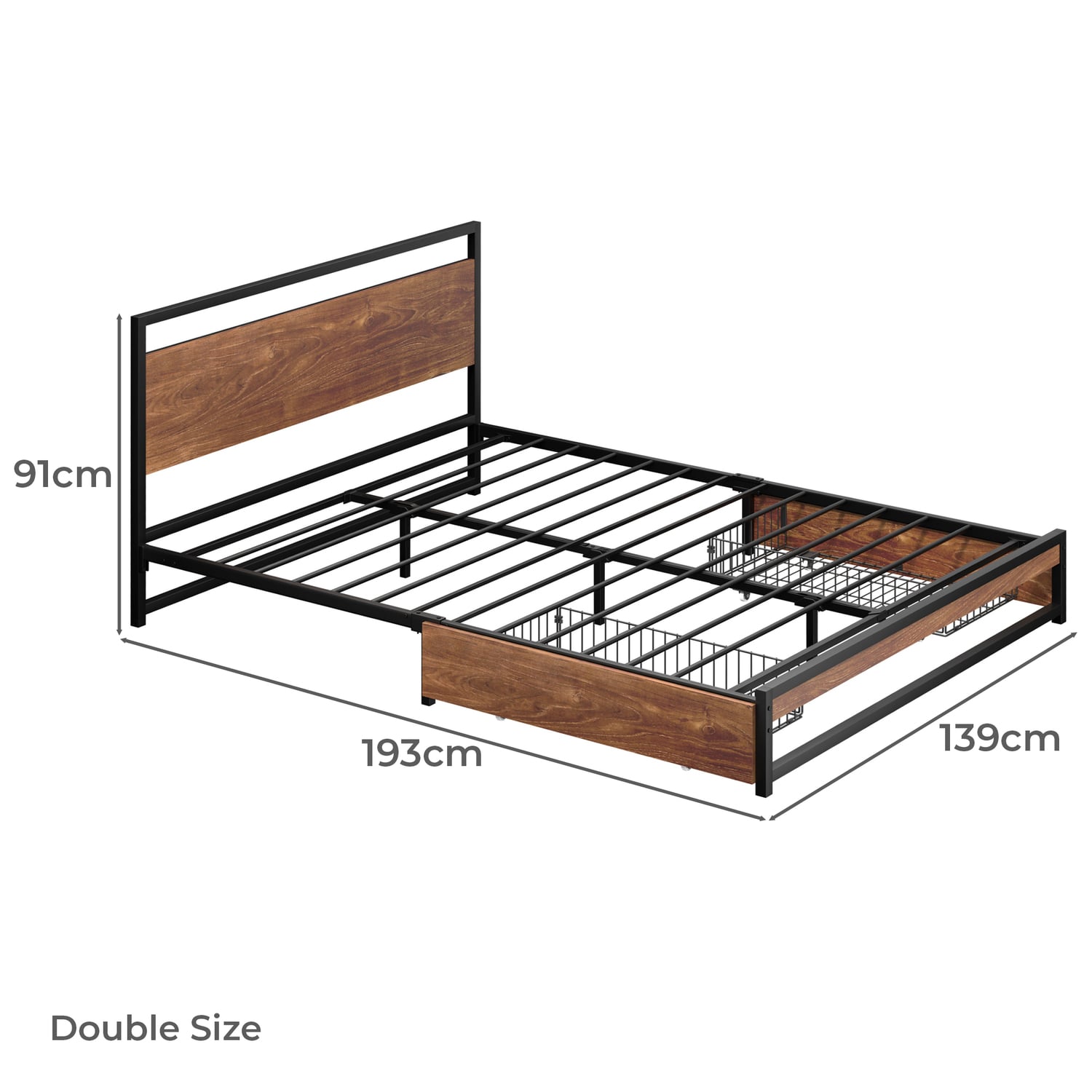 Cyrene Bed Frame with Drawers