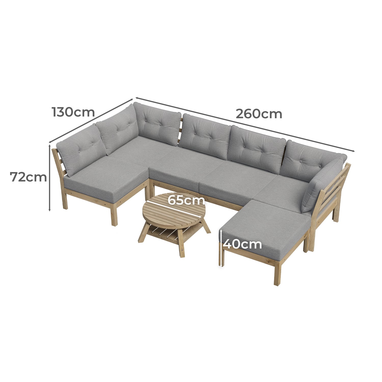 6 Seater Breanna Outdoor Modular Lounge Set