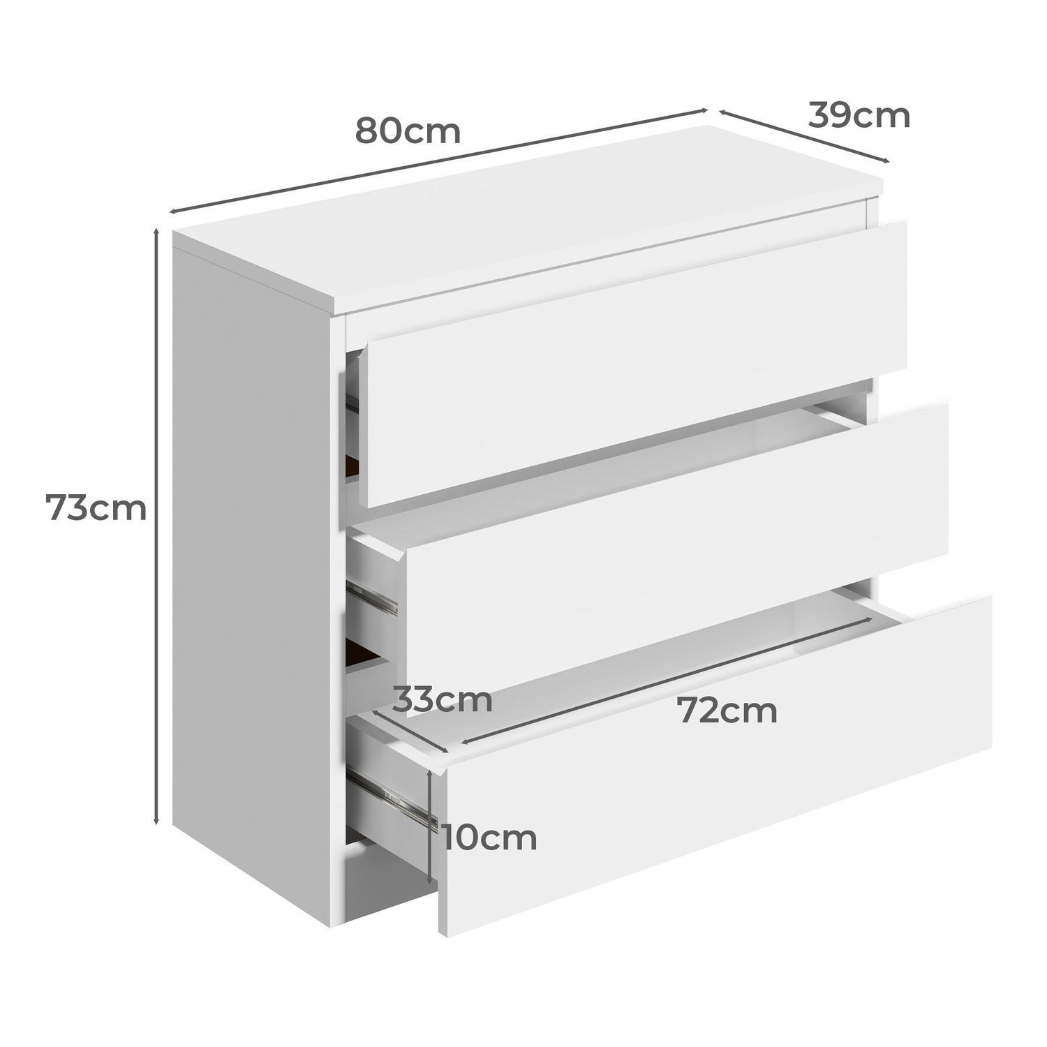Jobelle 3 Drawer Chest