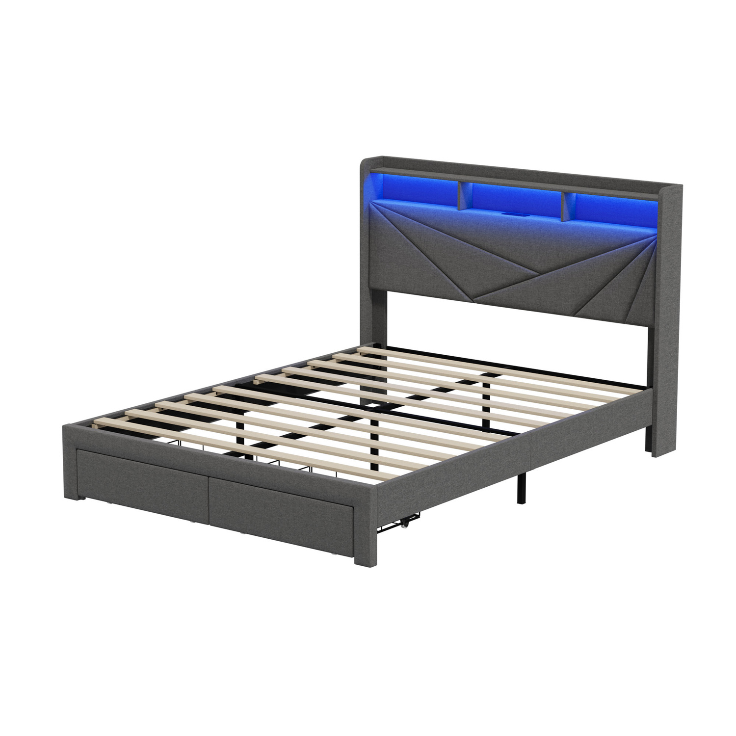 Sophia-Bed-Frame-with-Charging-Station-and-Drawers
