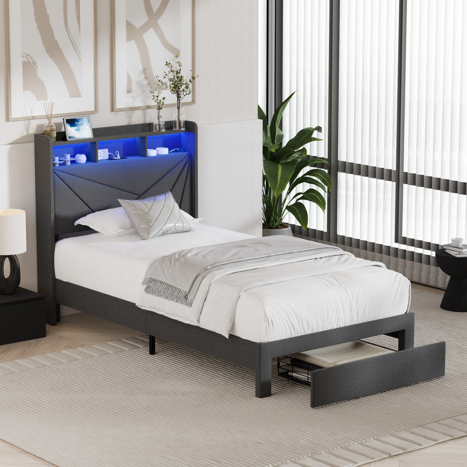 Sophia-Bed-Frame-with-Charging-Station-and-Drawers