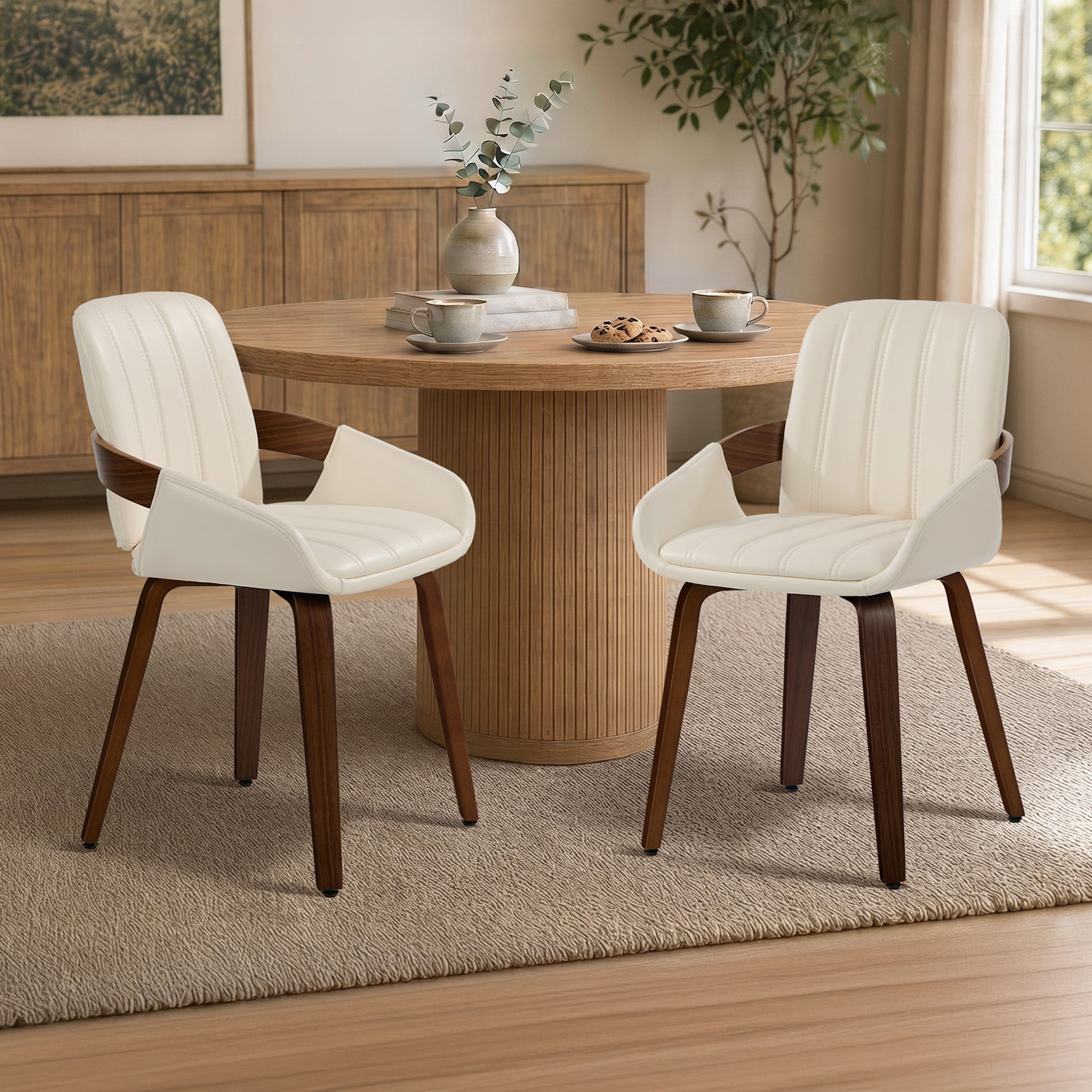 Elvian Faux Leather Dining Chairs