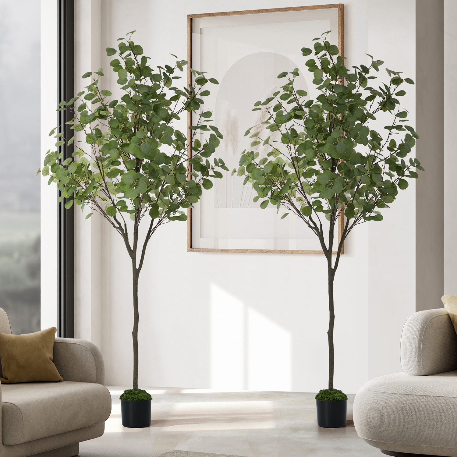 180cm Potted Faux Eucalyptus Trees