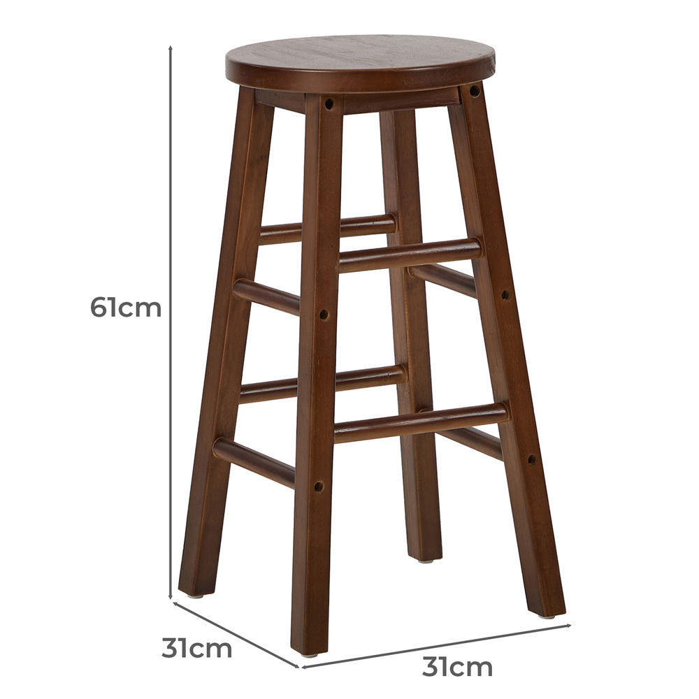 61cm Selvara Rubberwood Counter Stools