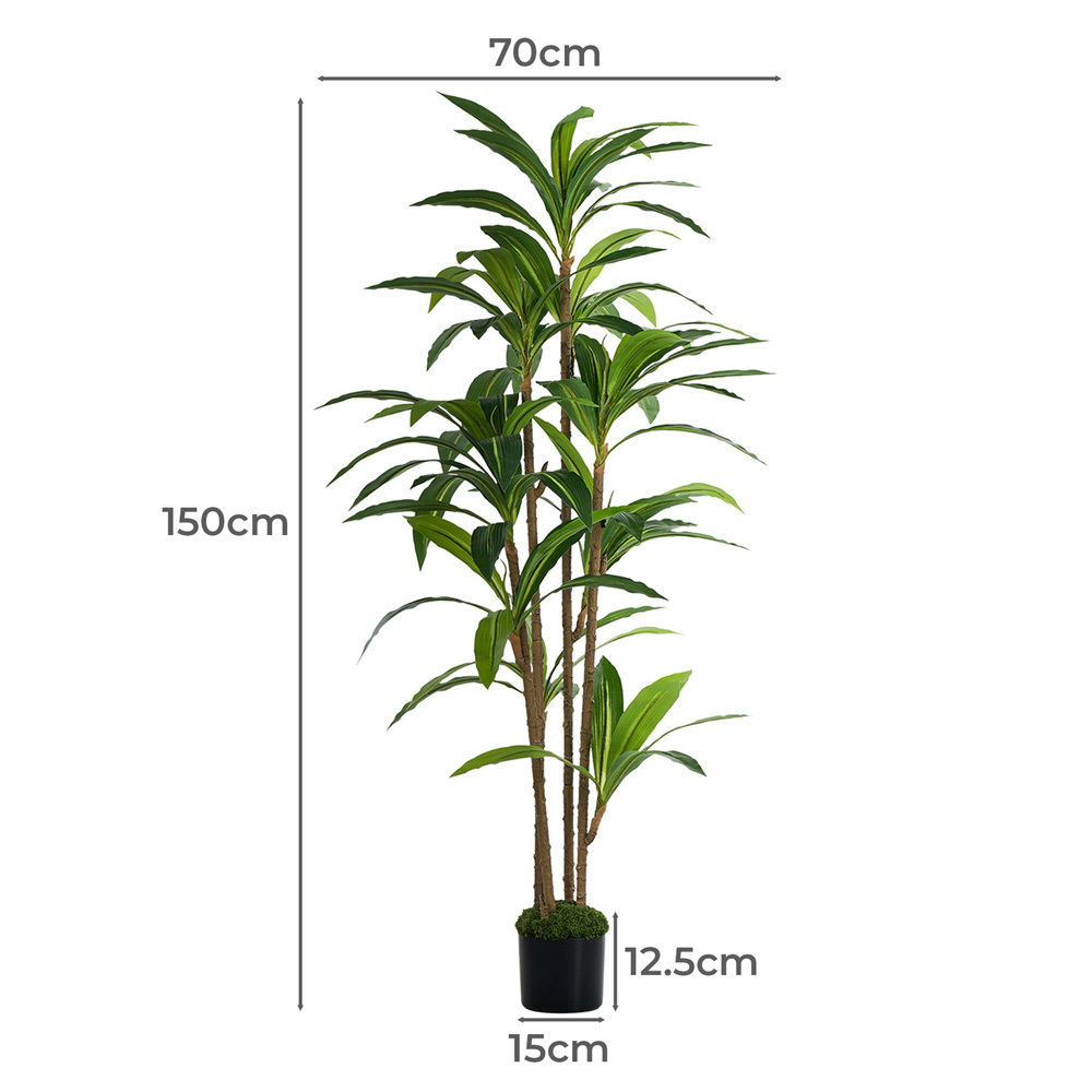 150cm Potted Faux Dracaena Plants
