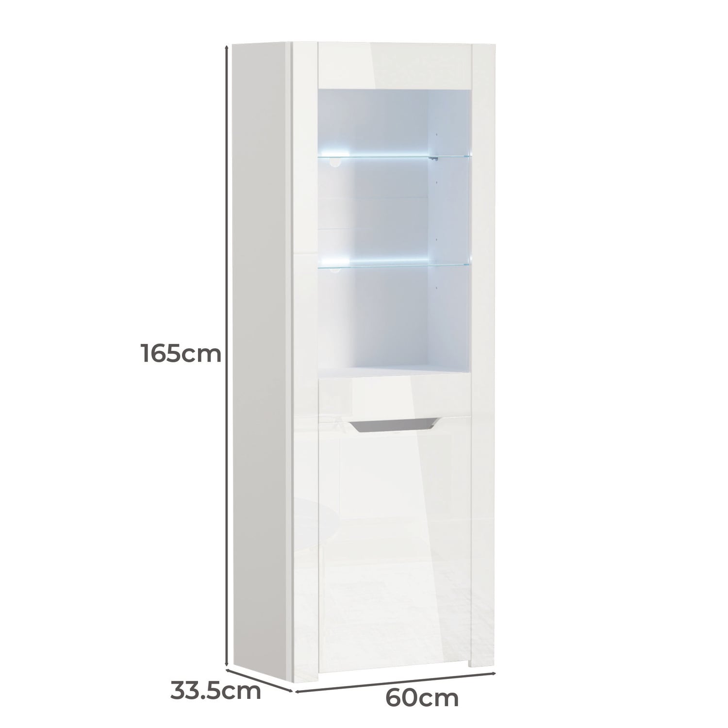 Arden 3 Tier LED Display Cabinet