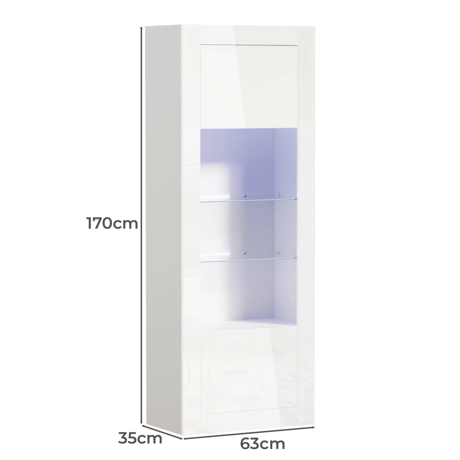 Hadley 3 Tier 2 Door LED Display Cabinet