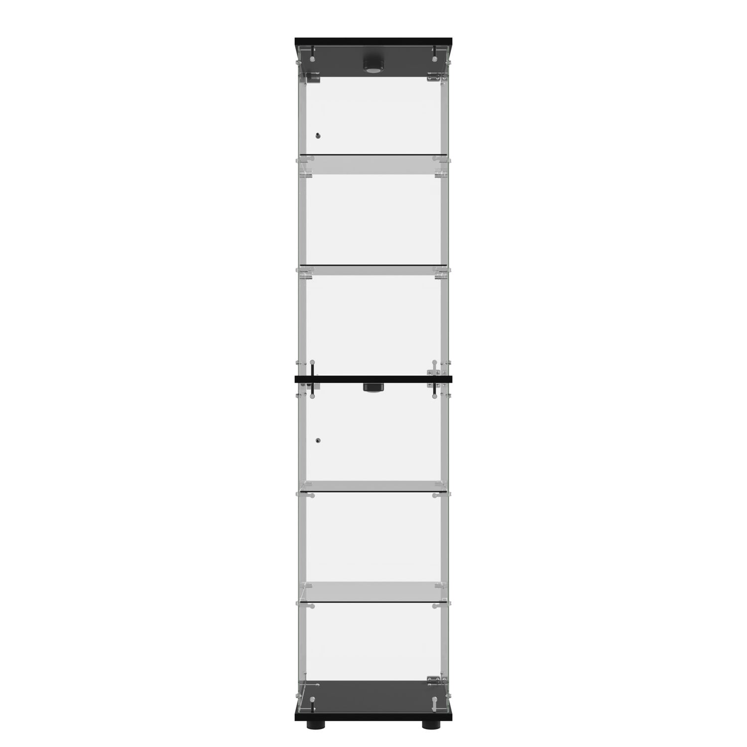 Kieran 6 Tier LED Glass Display Cabinet