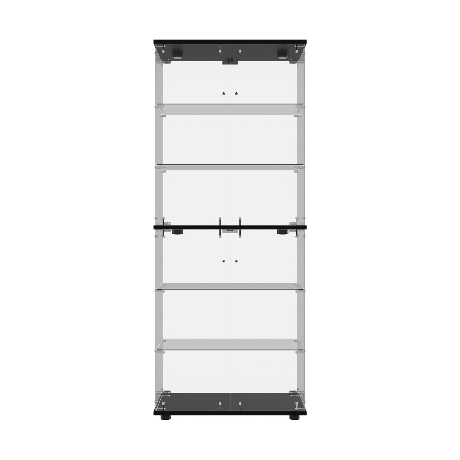 Kieran 6 Tier 2 Door LED Glass Display Cabinet