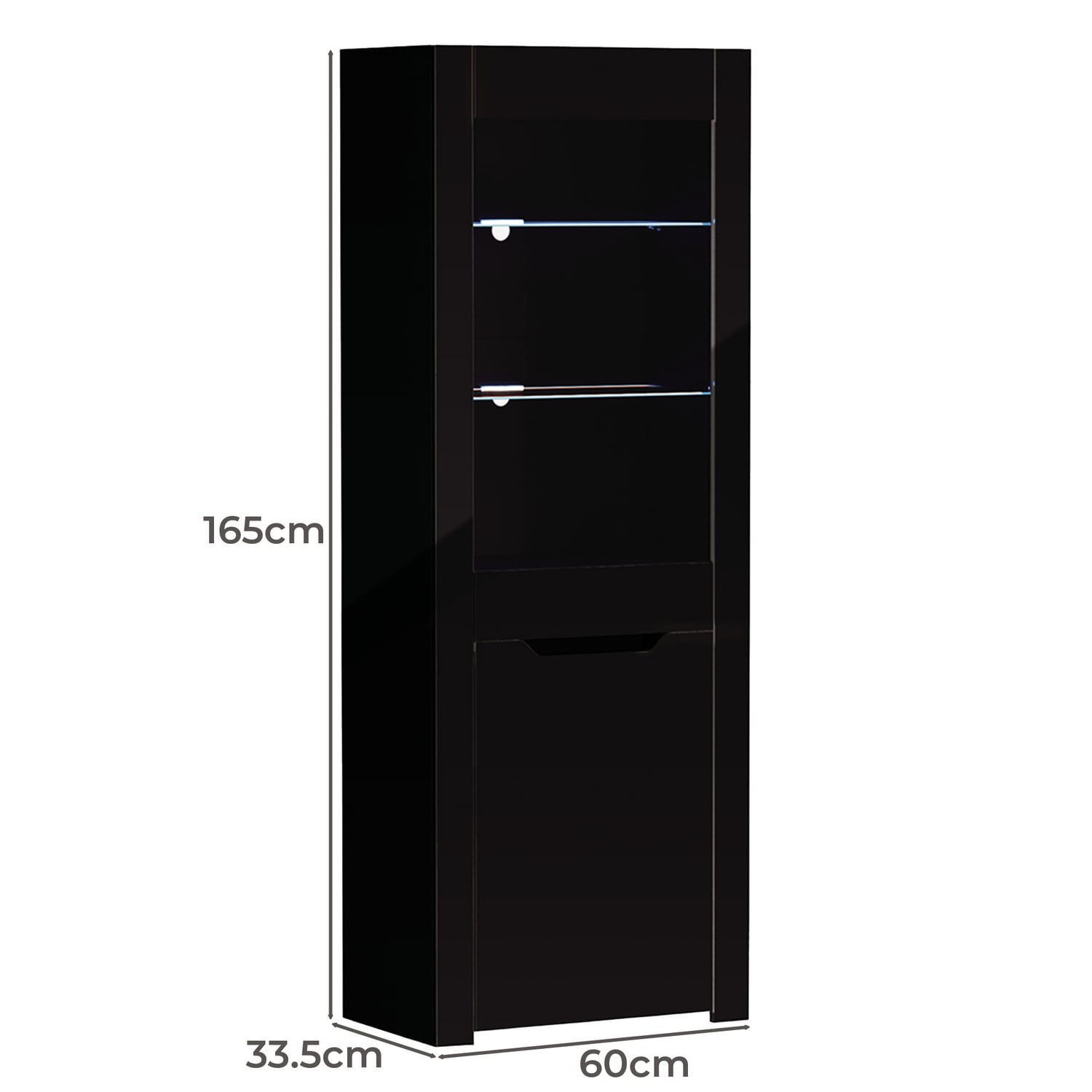 Arden 3 Tier LED Display Cabinet